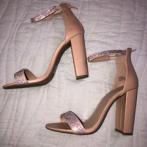 Rhinestone sparkle heels
